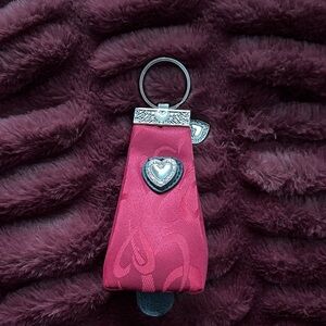 Elegant Red Heart Keychain with pouch